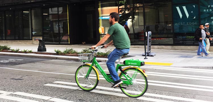 Seattle has good cycling infrastructure (by North American standards), so you can go just about anywhere on a Lime bike